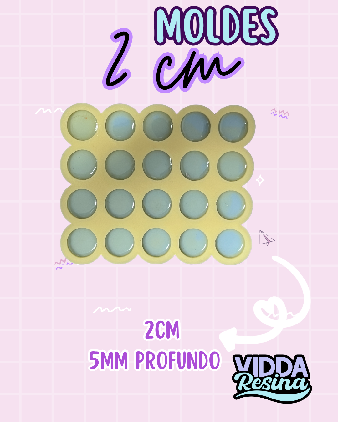 Molde Circulos 2cm 20 Cavidades Mres