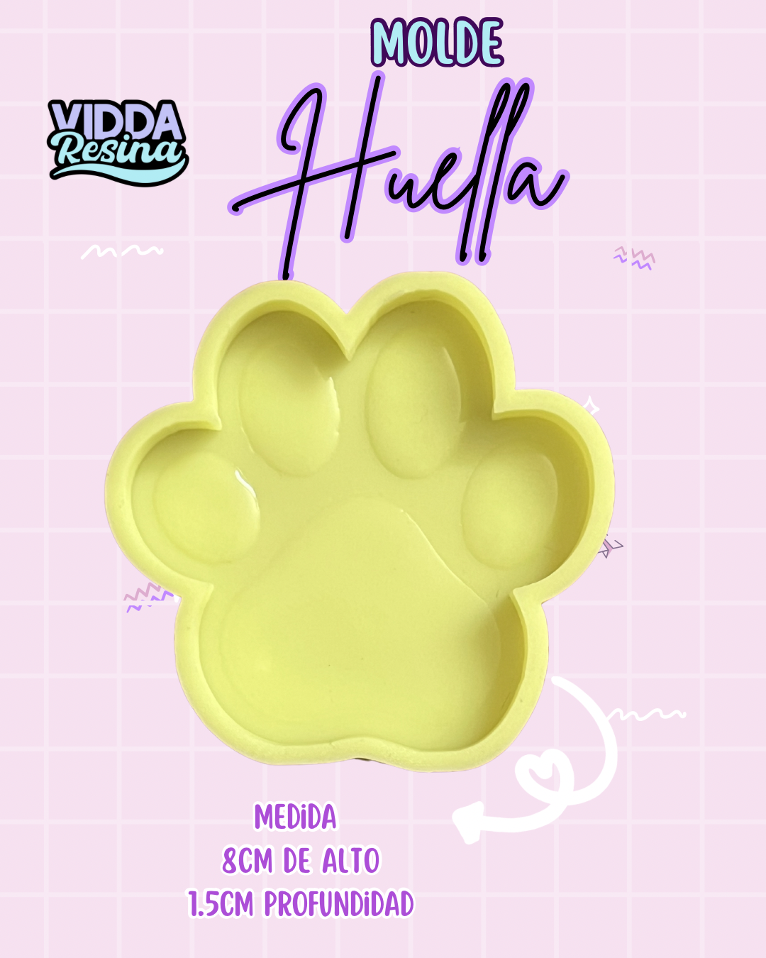 Molde Huella Mvel 8cm