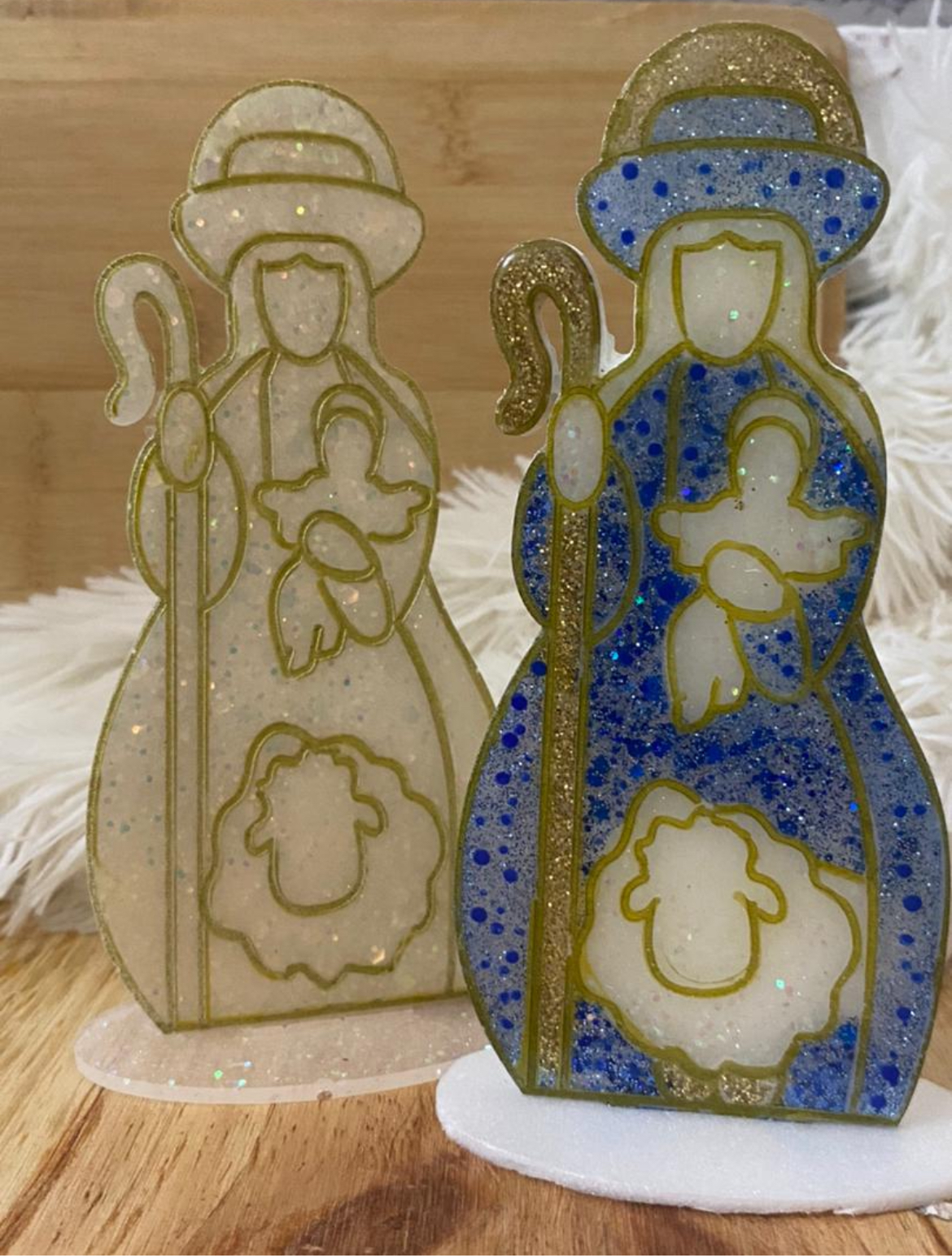 Molde Vidda Virgen Divina Pastora Con Base