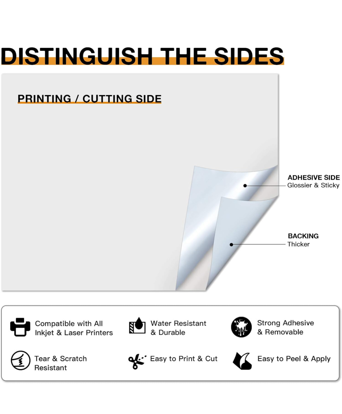 Vinyl Imprimible Blanco Mate Htvront Unidad